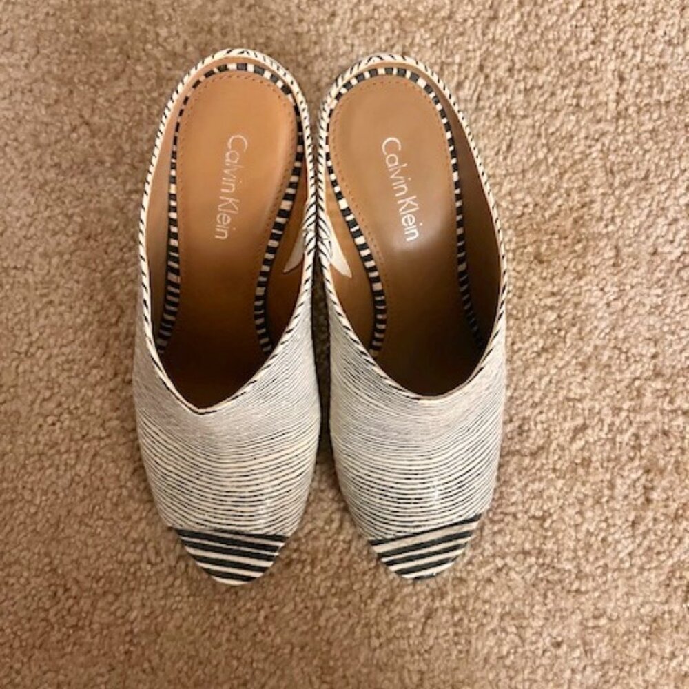 Calvin Klein Black and White Heels